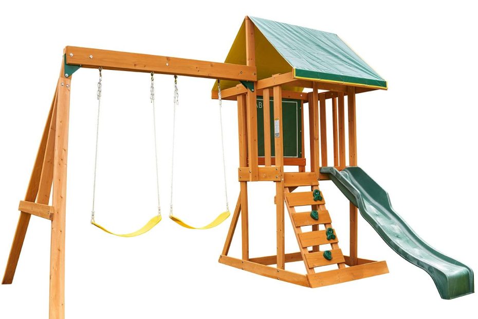 Amazon.Com: Kidkraft Big Backyard Appleton Wooden Swing Set : Toys & Games